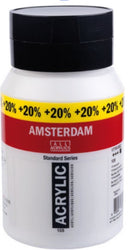 Acrylique fine Amsterdam Blanc de Titane pot de 500ml + 100ml gratuit - Edition limitée