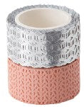 Rubans Washi Tape rose/argent