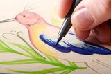 Pigment brush 371 - Etui carton 12 feutres pointe pinceau couleurs basiques assorties - Encre Multi Ink intense