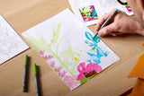 Pigment brush 371 - Etui carton 36 feutres pointe pinceau couleurs assorties - Encre Multi Ink intense
