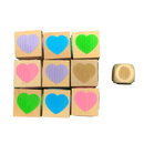 Lot de 3 dés en bois naturel