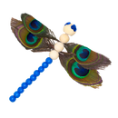 Plumes de paon naturelles (x 3)