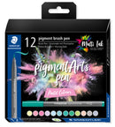 Set de 12 feutres Pigment Brush couleurs pastels