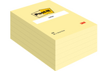 Notes Post-it® Grands Formats, Jaune Canari, 101 mm x 152 mm, 100 Feuilles/Bloc, 6 Blocs/Paquet, 100% PEFC, SGSCH-PEFC-COC-110078