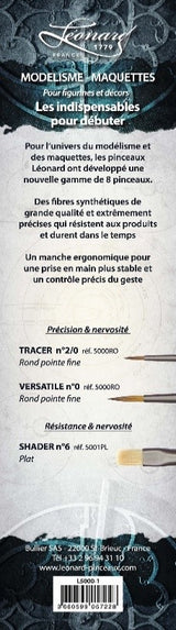 Set de 3 pinceaux maquette pour débutants