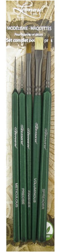 Set de 5 pinceaux maquette pour professionnels