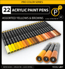 Set de 22 marqueurs acrylique Tooli-Art 0,7 mm - Jaune