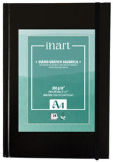 Bloc Aquarelle 24 feuilles - 300g/m² - Format portrait A4 ou A5 - Inart