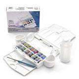 Boîte de peinture aquarelle fine 12 1/2 godets