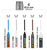 Extension recharge série C 22 mm pour marqueurs