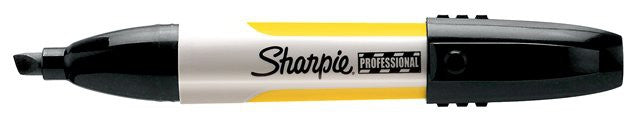 Marqueur permanent Sharpie noir double pointe épaisse biseauté 1,5/4,9mm
