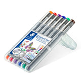 Feutres calibrés Pigment liner pochette 6 couleurs assorties