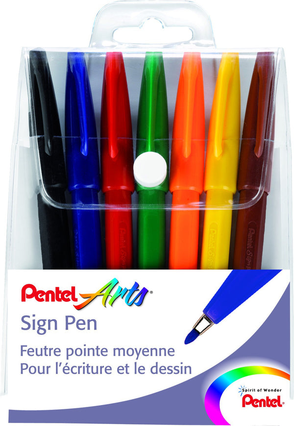 Pochette De 6 Feutres Pinceaux Brush Sign Pen Funny - PENTEL