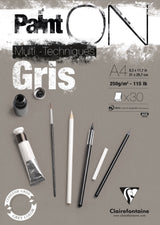 Bloc Paint on encollé gris 30 feuilles