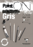 Bloc Paint on encollé gris 30 feuilles