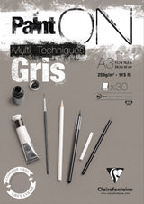 Bloc Paint on encollé gris 30 feuilles
