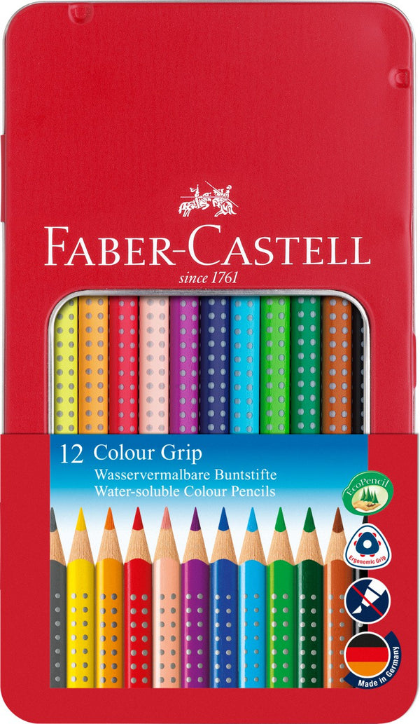 Boite de 12 crayons aquarellables Colour Grip
