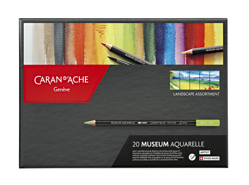 Crayon aquarellable Museum boîte de 20 paysage