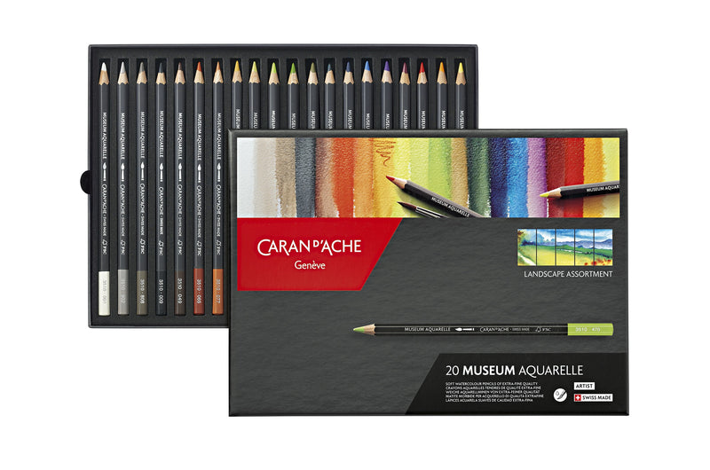 Crayon aquarellable Museum boîte de 20 paysage