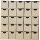 Calendrier de l'Avent en papier mâché 5x25x25 cm