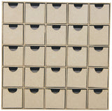 Calendrier de l'Avent en papier mâché 5x25x25 cm