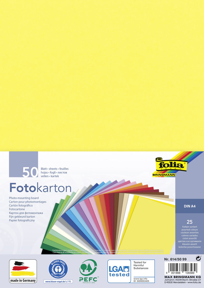 Pochette de 50 feuilles de papier carton pour photo montage Format A4