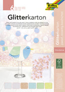 Bloc papier pastel pailleté 17x24,5 cm - 6 feuilles assorties