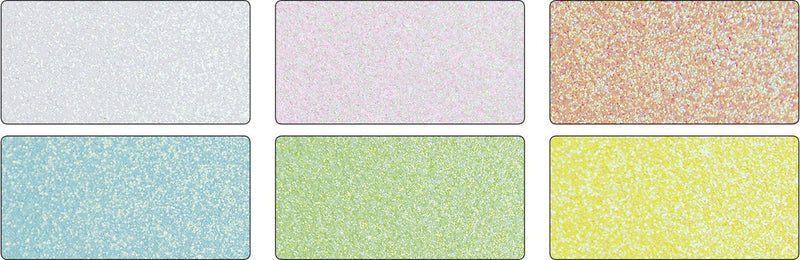 Bloc papier pastel pailleté 17x24,5 cm - 6 feuilles assorties