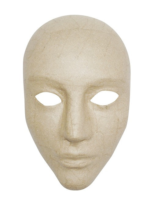 Papier maché masque visage entier 11 x 17 x 24 cm
