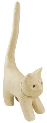 Papier maché déco Chat naïf 13.5 x 7 x 32 cm