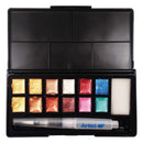 Boîte Peinture aquarelle fine couleurs métalliques x12 1/2 godets