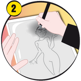 Pochoir Go Manga écolière