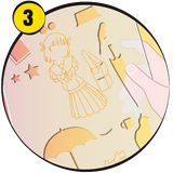 Pochoir Go Manga écolière