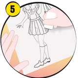 Pochoir Go Manga écolière