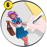 Pochoir Go Manga écolière