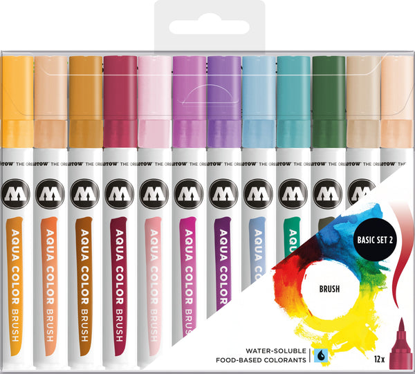 Pochette de 12 Marqueurs Aqua Color Brush set 2