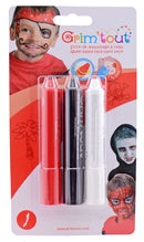 Lot de 3 sticks de maquillage "Pirate/Vampire"