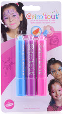 Lot de 3 sticks de maquillage "Princesse"