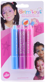 Lot de 3 sticks de maquillage "Princesse"