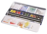 Boîte de peinture aquarelle fine 12 1/2 godets  Blue Box