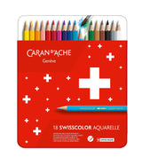 Boite métal de 18 crayons aquarelle Swisscolor