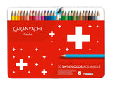 Boite métal de 30 crayons aquarelle Swisscolor