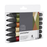 Marqueur Promarker set 6 tons de Paysage 1 assortis