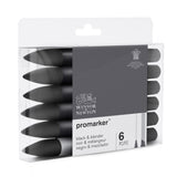 Marqueur Promarker set de 6 (5 noirs + mélangeur)