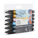 Marqueur Promarker aquarelle set 6 tons ciel assortis
