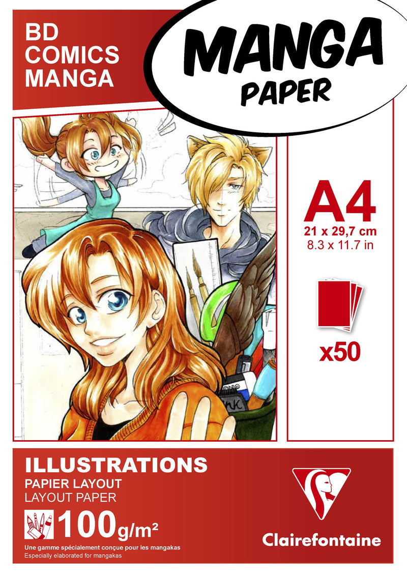 Bloc papier illustration Manga paper 3 formats