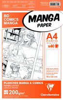 Bloc Planches papier Manga paper 40 feuilles