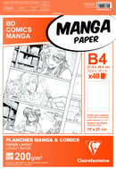 Bloc Planches papier Manga paper 40 feuilles
