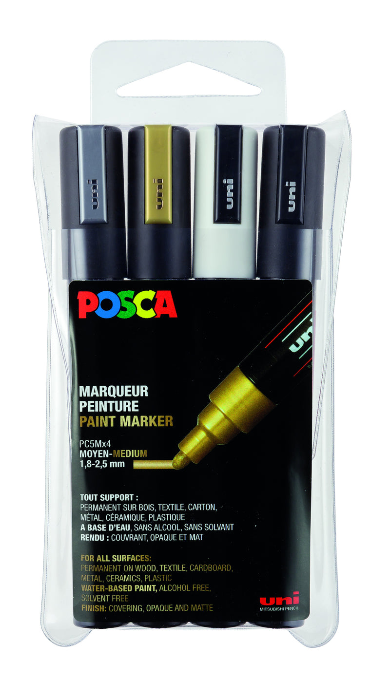 Uni-posca Marqueur Uni Posca, trait: 2,5 mm, PC-5M , noir