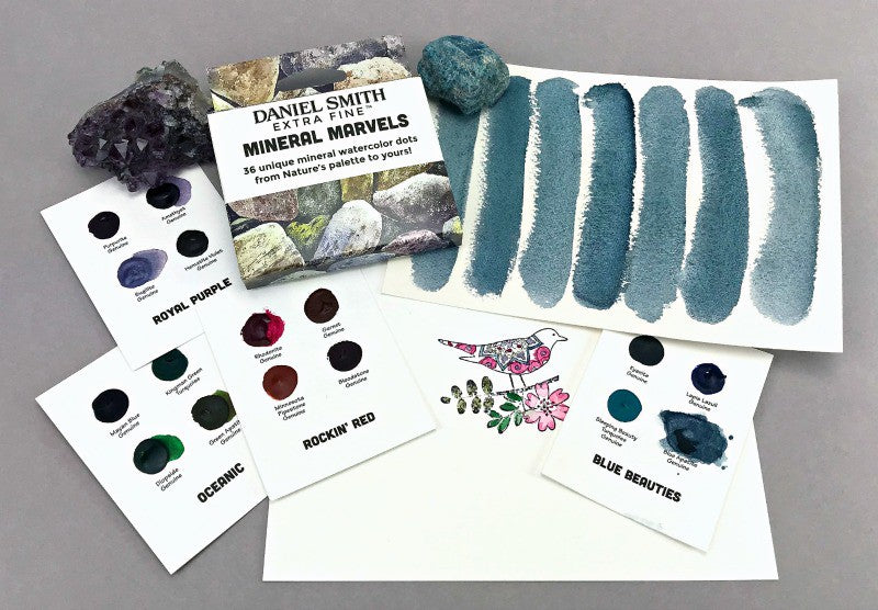 Set Aquarelle Extra-Fine Dot Card 36 couleurs thème "Mineral"- Daniel Smith